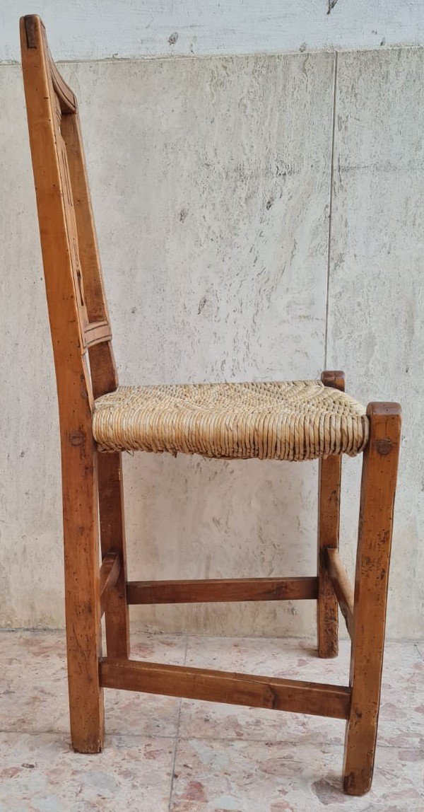 18th Century Antique Rustic Chair-photo-3