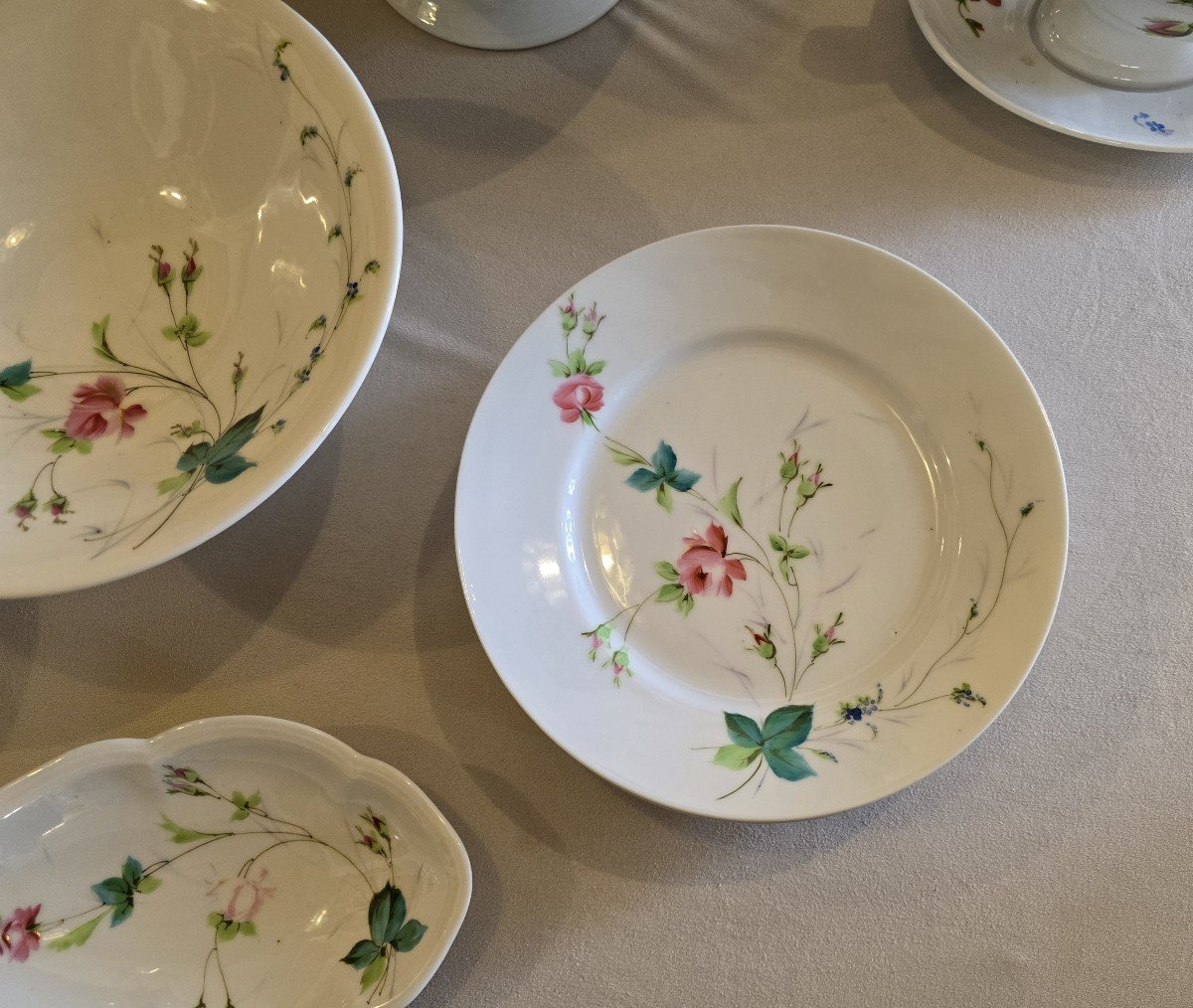 Lot De 20 Pièces De Service En Porcelaine Ginori XIXe Siècle-photo-2