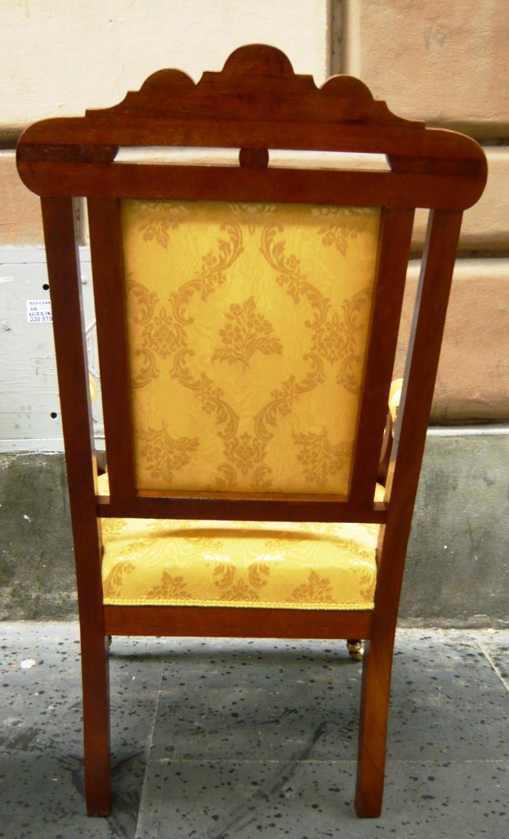 Pair Of Armchairs Napoleon III Restored-photo-3