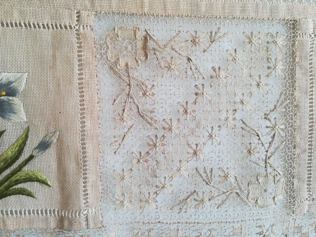 Altar Tablecloth Edge Embroidery And Old Lace 200x27 Cm-photo-1