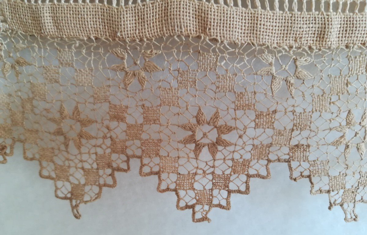 Altar Tablecloth Edge Embroidery And Old Lace 200x27 Cm-photo-5