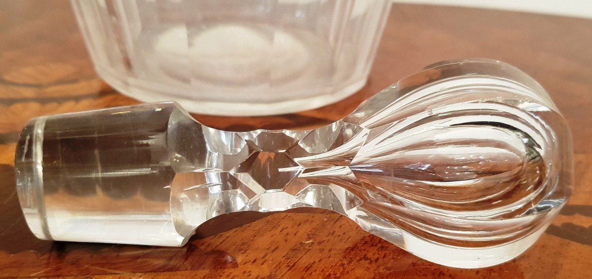 Pair Of Old Cut Crystal Bottles-photo-8