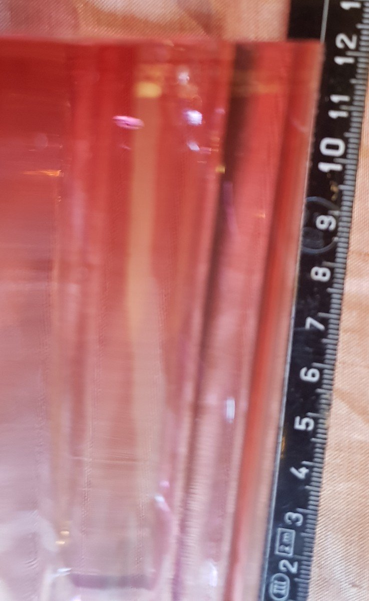 Old Orange Blown Glass Service Pink Gradient Murano-photo-6