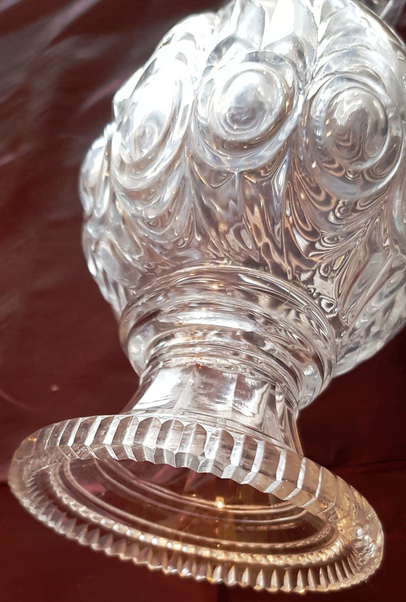 Paire De Vases En Cristal Le Creusot Fin XIX S Haut 26 Cm-photo-3