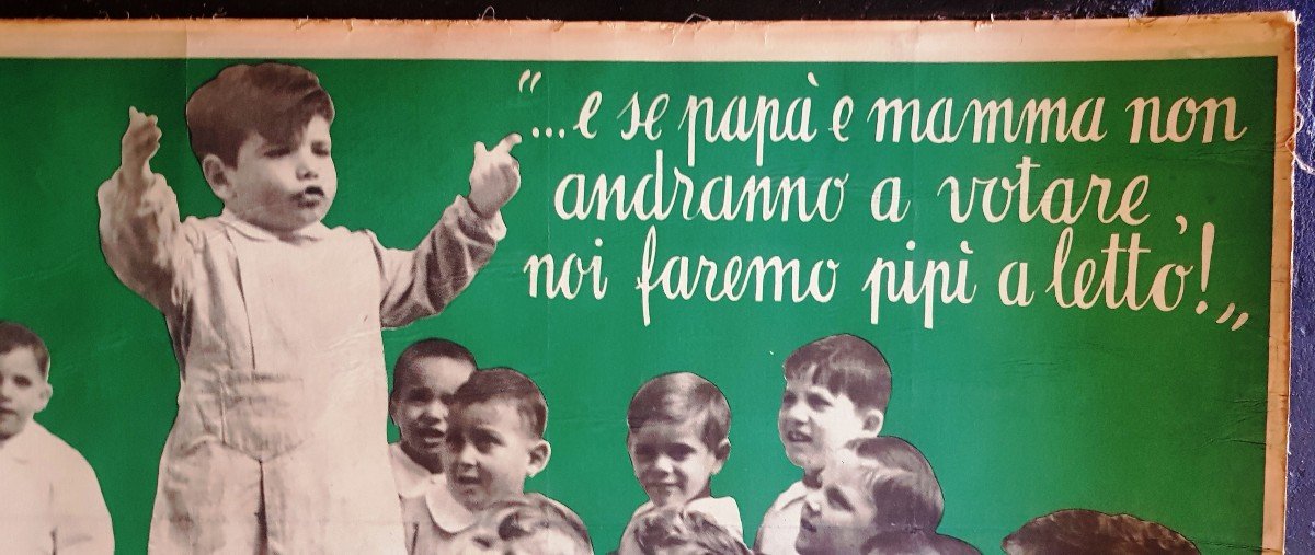 2 Anti-communist Electoral Propaganda Posters From Italy 1950s-photo-2