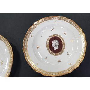 Plate N.3 In Vienna Porcelain Late XVIII C