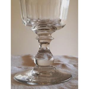 Ensemble De 5 Verres à Eau Anciens XIX S H 14 Cm