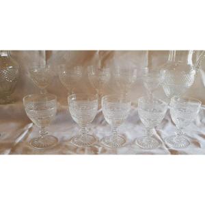 Series 10 Water Glasses Old Crystal Saint Louis Model Trianon