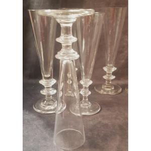 Lot Of 12 Old Champagne Flutes