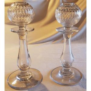 Pair Of Old 19th Century Oil Lamps