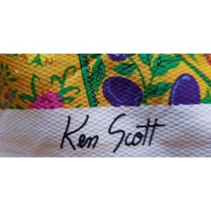 Ken Scott Coupon De Tissu Imprimé Main 300x140 Cm