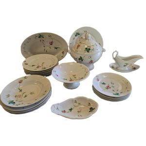 Lot De 20 Pièces De Service En Porcelaine Ginori XIXe Siècle