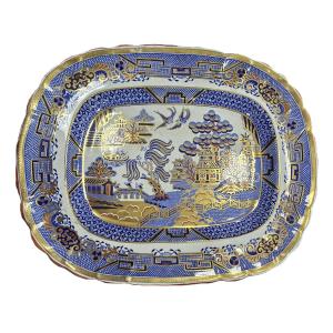 Assiette Ancienne  XIX ème Siècle En Faience Decor Chinoiserie J. Vieillard & Cie