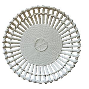 Antique Plate In White Pierced Earthenware Creil