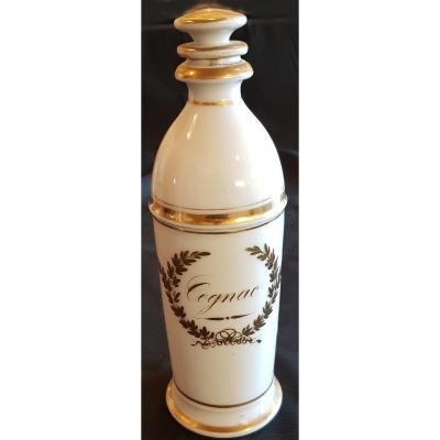 Paris Porcelain Cognac Bottle XIX S