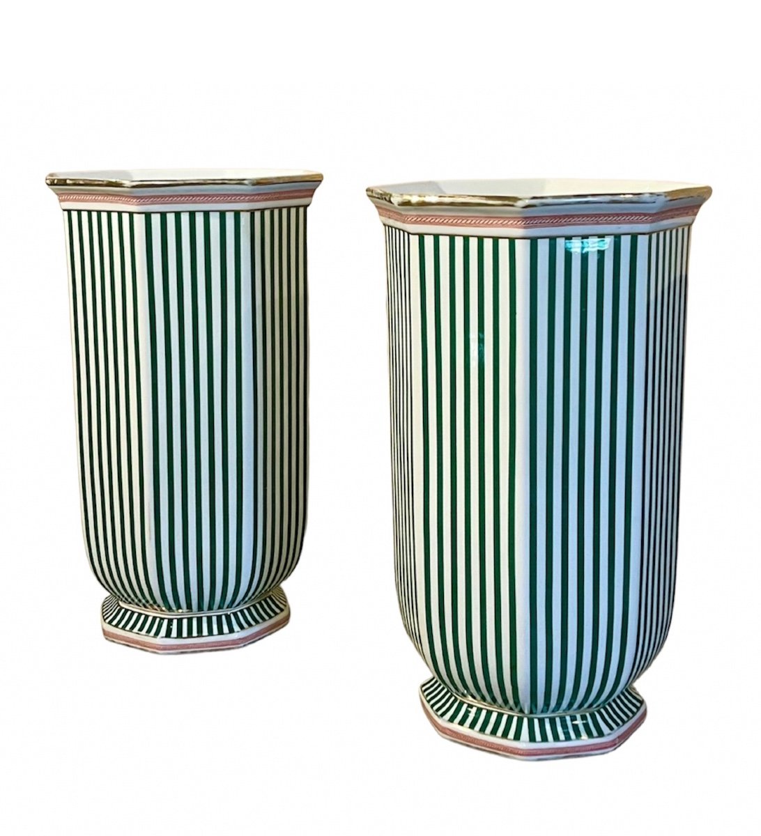 An Important Pair Of Porcelain Vases. Early 20th Century, Art Deco. -photo-3