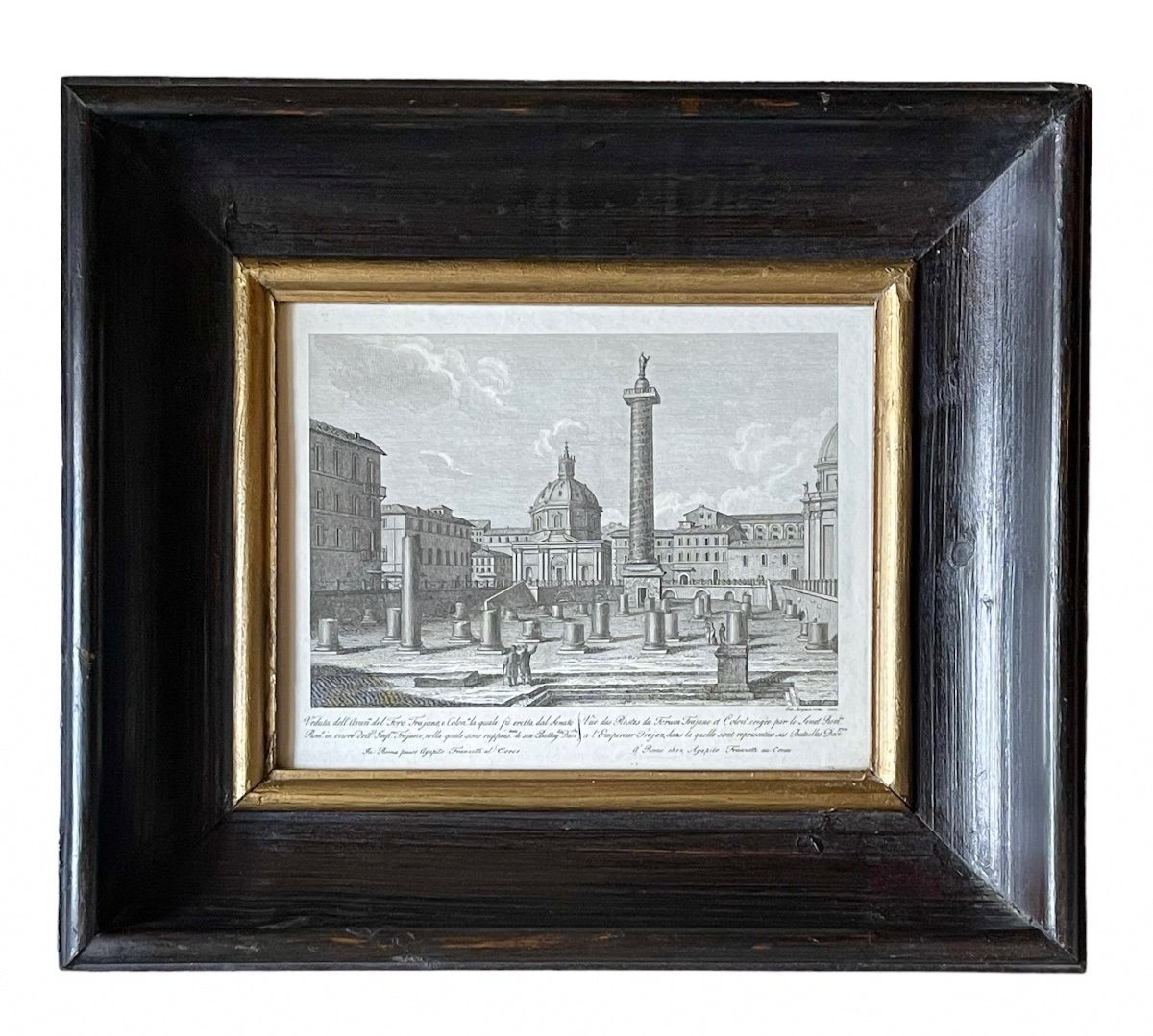 Franzetti Agapito. Paire De Vues De Rome. Gravures Vers 1790-1810 -photo-2