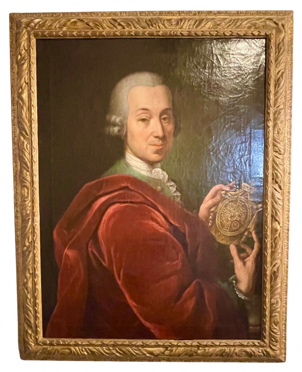 18th Century German School. Portrait Of Karl Friedrich Joseph Von Erthal.-photo-2