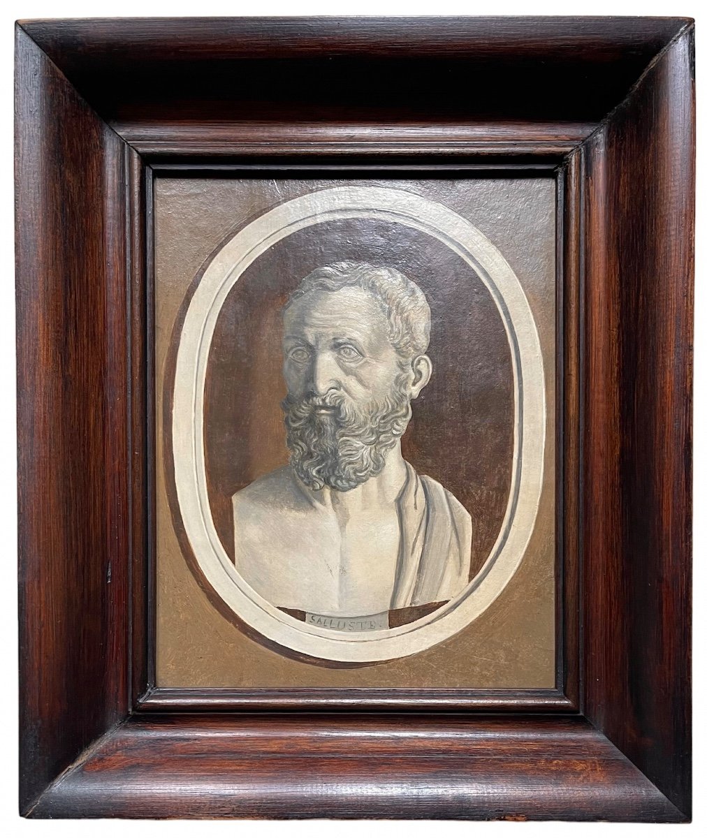  École Française Du XIXe Siècle. Portrait En Buste De Salluste (Caius Sallustius Crispus). 