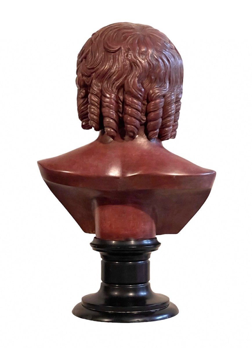 A Scagliola Bust Of Antinous Braschi. After The Antique. Late 19th Century.-photo-2