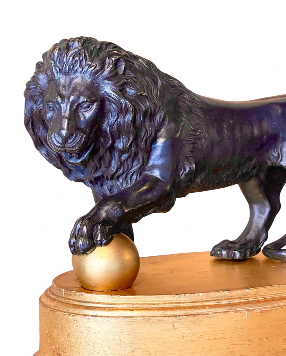 A Bronze Model Of The Medici Lion. Italian, 19th Century. -photo-5