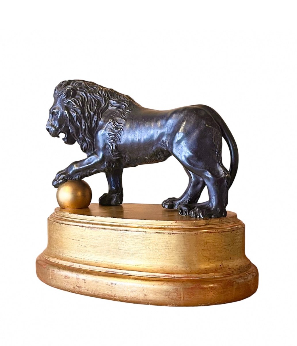 A Bronze Model Of The Medici Lion. Italian, 19th Century. 