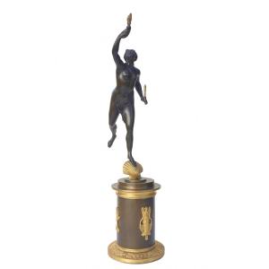 D'Après Jean De Bologne. Allégorie De La Fortune En Bronze Patiné.  XIXe Siècle.