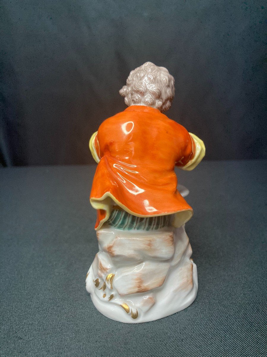 Meissen Collectible Object Porcelain Subject Boy With Grapes 20th-photo-3