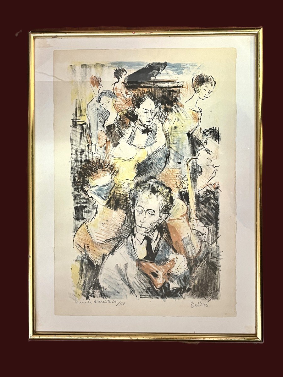 Bellias Richard, Lithograph Artist's Proof Group Of Six 20th Century