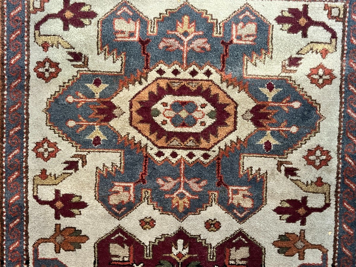 Ancien Tapis Artisanal Laine Caucasien Daghestan-photo-1