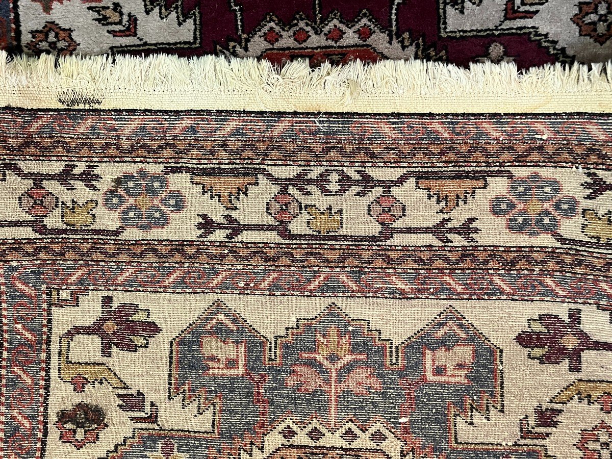 Ancien Tapis Artisanal Laine Caucasien Daghestan-photo-5