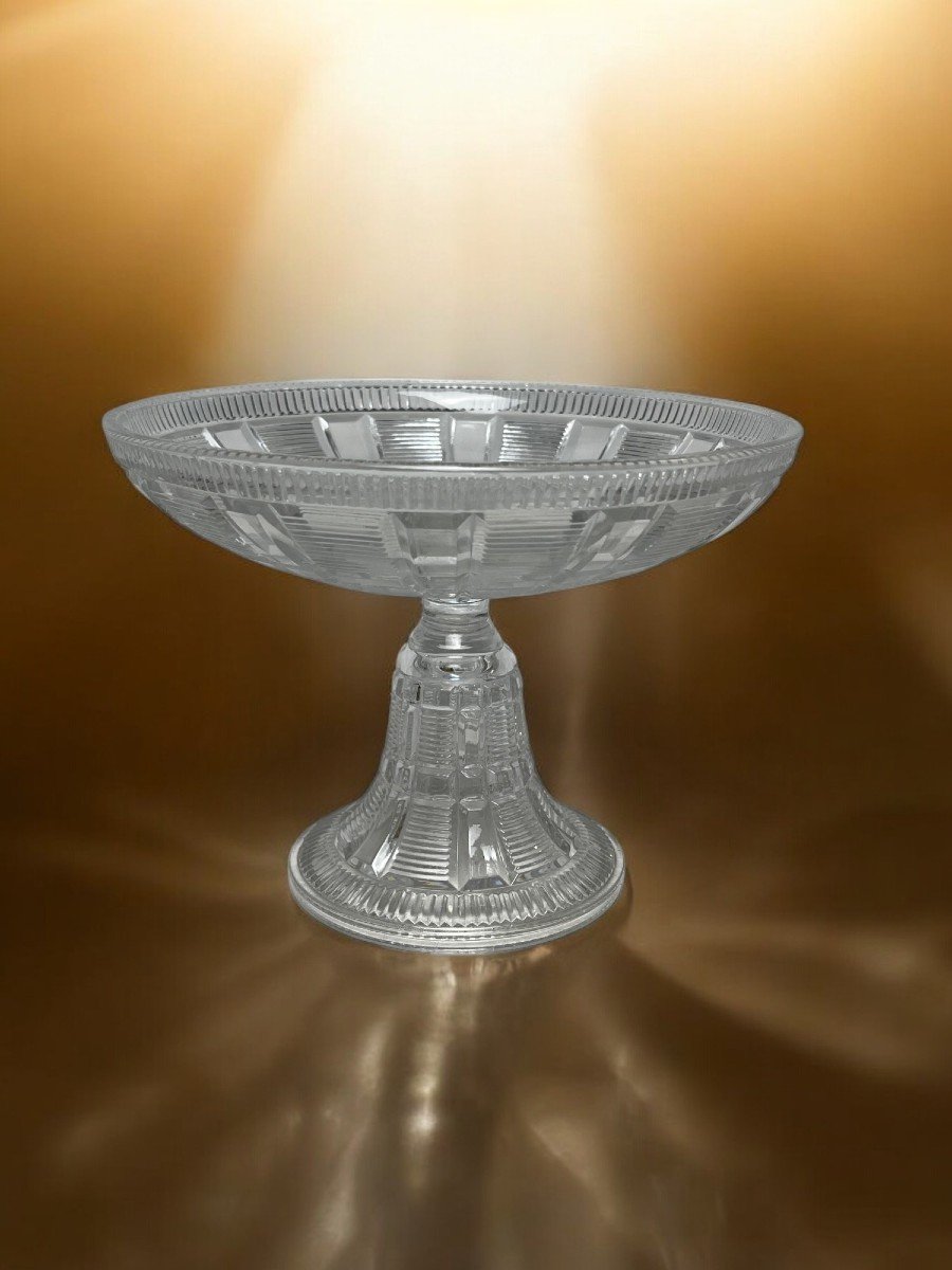 Art Deco, Set Of 4 Baccarat Crystal Fruit Bowls, Early 20th Century-photo-3