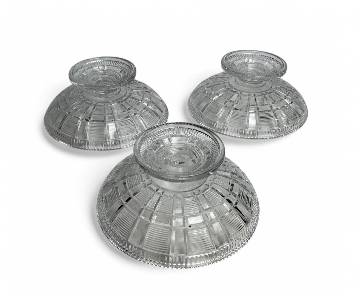 Art Deco, Set Of 4 Baccarat Crystal Fruit Bowls, Early 20th Century-photo-6