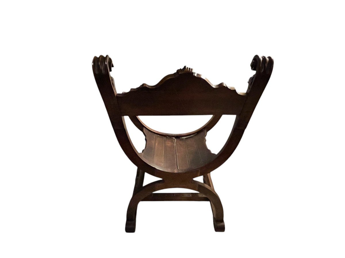 Armchair Called Dagobert In Carved Wood Circa 1900-photo-3