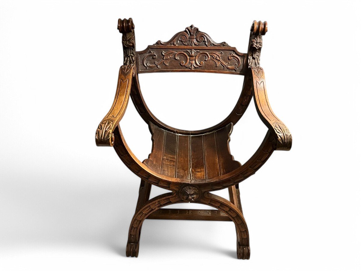 Armchair Called Dagobert In Carved Wood Circa 1900-photo-4