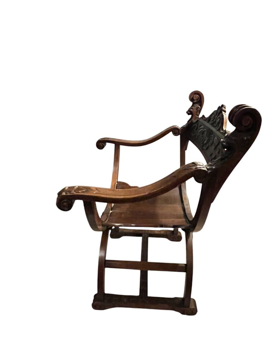 Armchair Called Dagobert In Carved Wood Circa 1900-photo-2