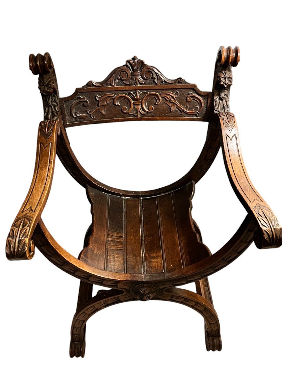 Armchair Called Dagobert In Carved Wood Circa 1900-photo-4