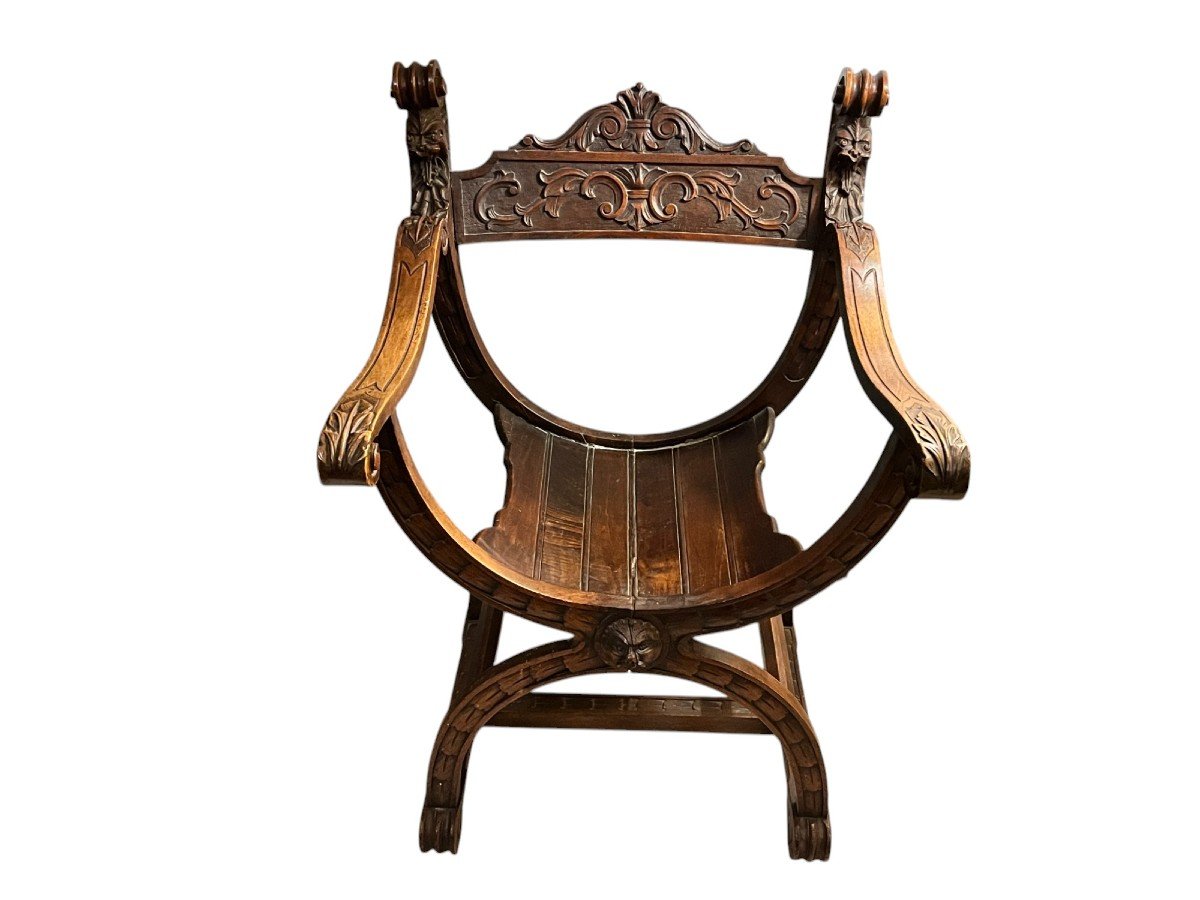 Armchair Called Dagobert In Carved Wood Circa 1900-photo-5