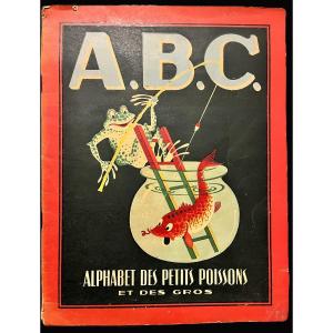 Abc, Alphabet Of Small Fish And Big Fish Maurice Lorrain 1945