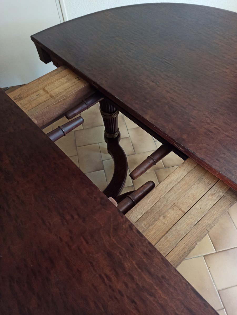 Large Oval Mahogany Table From The 19th Century-photo-5