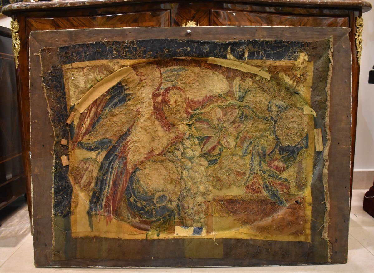 Medallion In Tapestry "with Parrot" Flanders XVII-photo-4