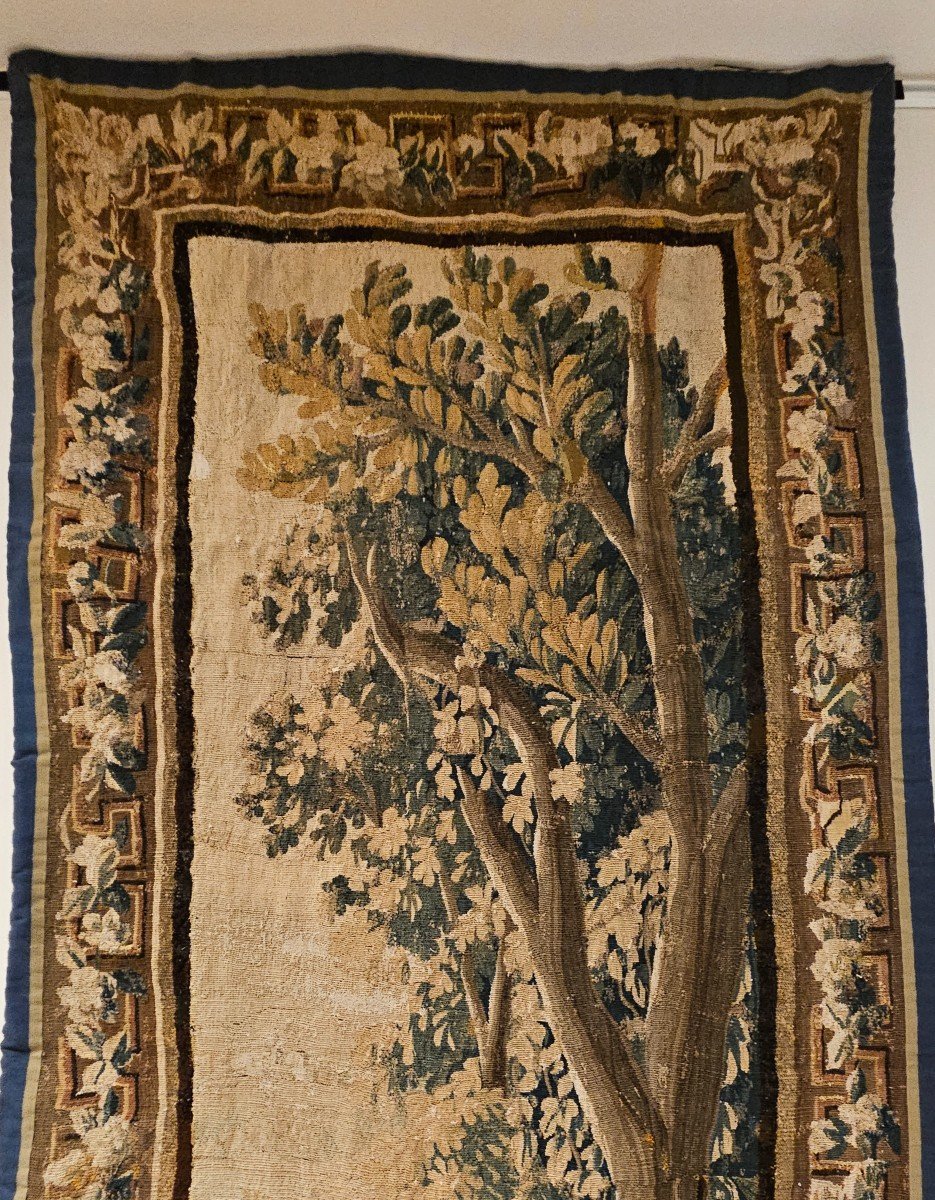 Aubusson Tapestry "the Hunter And His Dog" Louis XV XVIII Period-photo-1