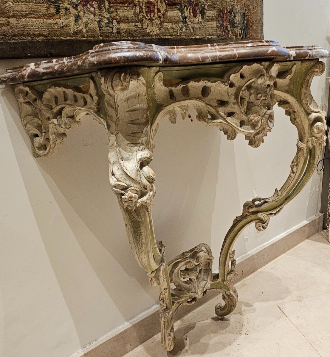 Console In Carved Wood Louis XV XVIII Period -photo-2