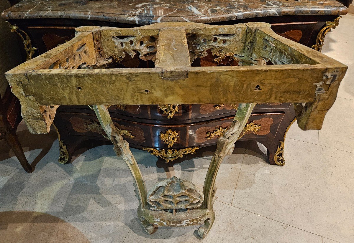 Console In Carved Wood Louis XV XVIII Period -photo-8