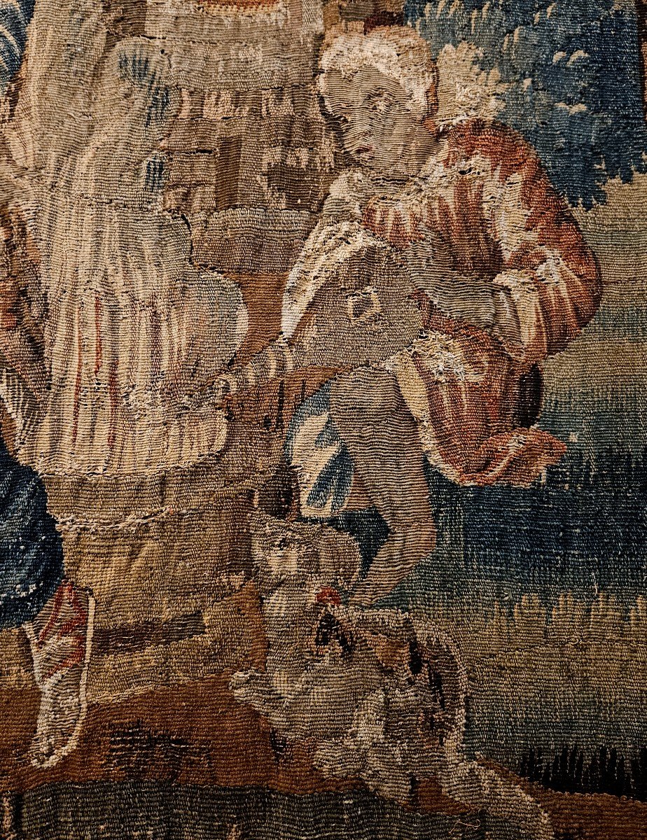 Aubusson Tapestry "allegory Of The Home" Louis XIV XVIIth Period -photo-4