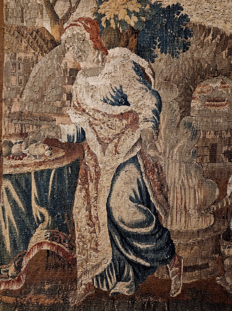 Aubusson Tapestry "allegory Of The Home" Louis XIV XVIIth Period -photo-2