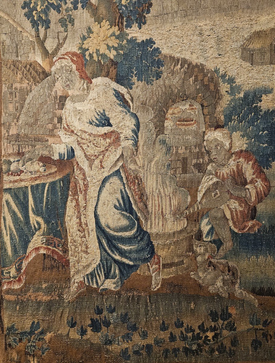 Aubusson Tapestry "allegory Of The Home" Louis XIV XVIIth Period -photo-6