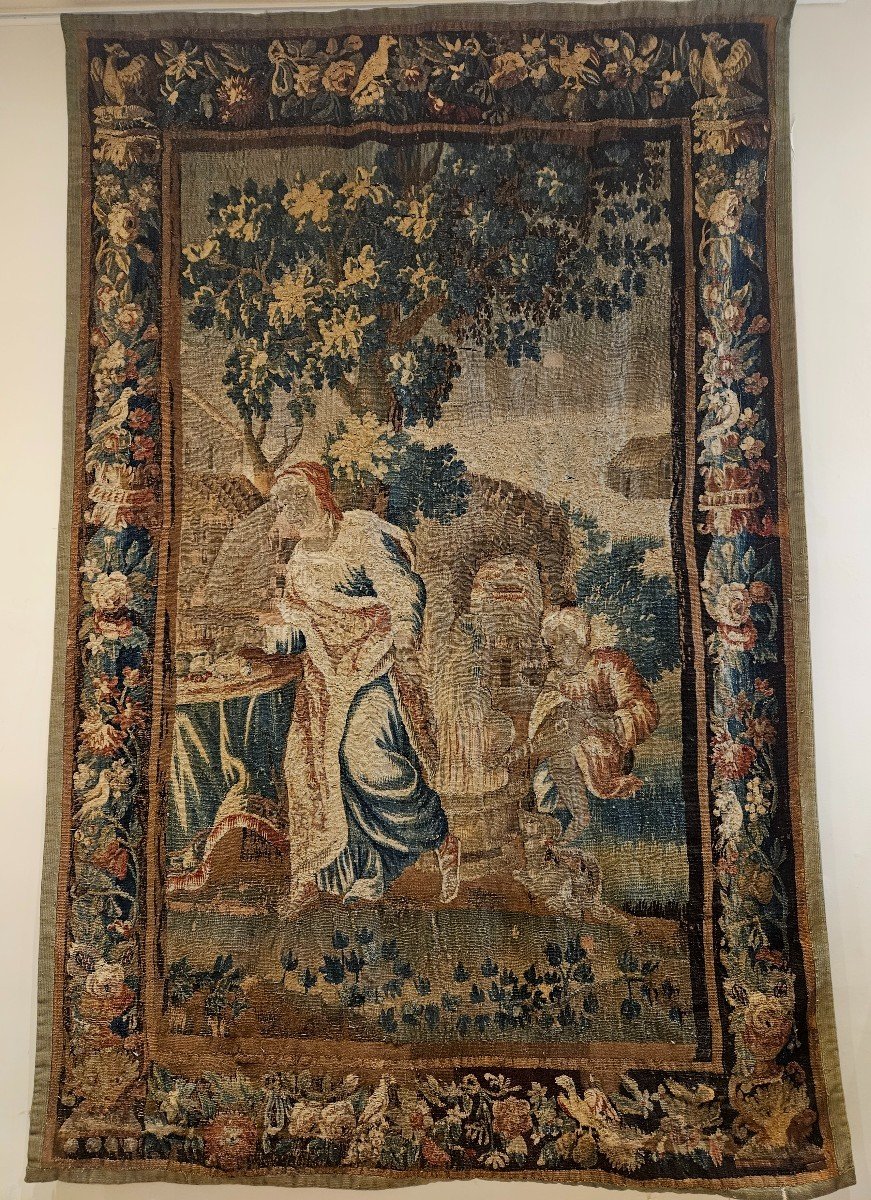 Aubusson Tapestry "allegory Of The Home" Louis XIV XVIIth Period -photo-7