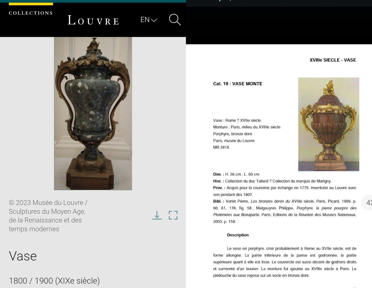 Importante Paire De Vases Couverts En Marbre De Style Louis XV XIX ème-photo-8