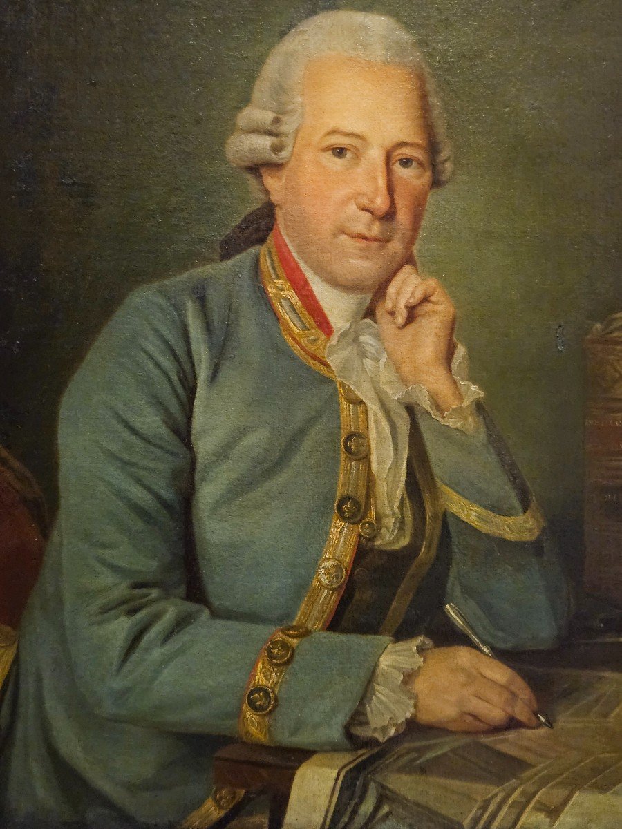 Portrait d'Un Architecte Epoque Louis XVI XVIII ème -photo-3